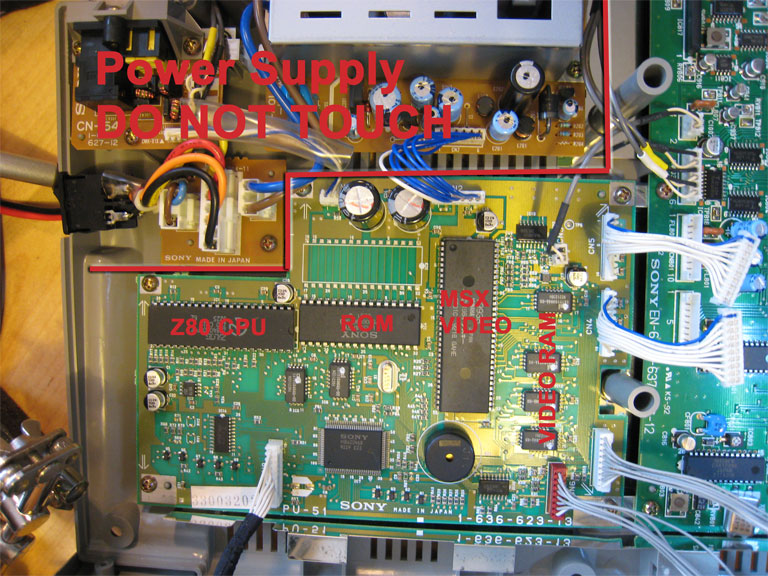 Logic board on Sony XV-T33F