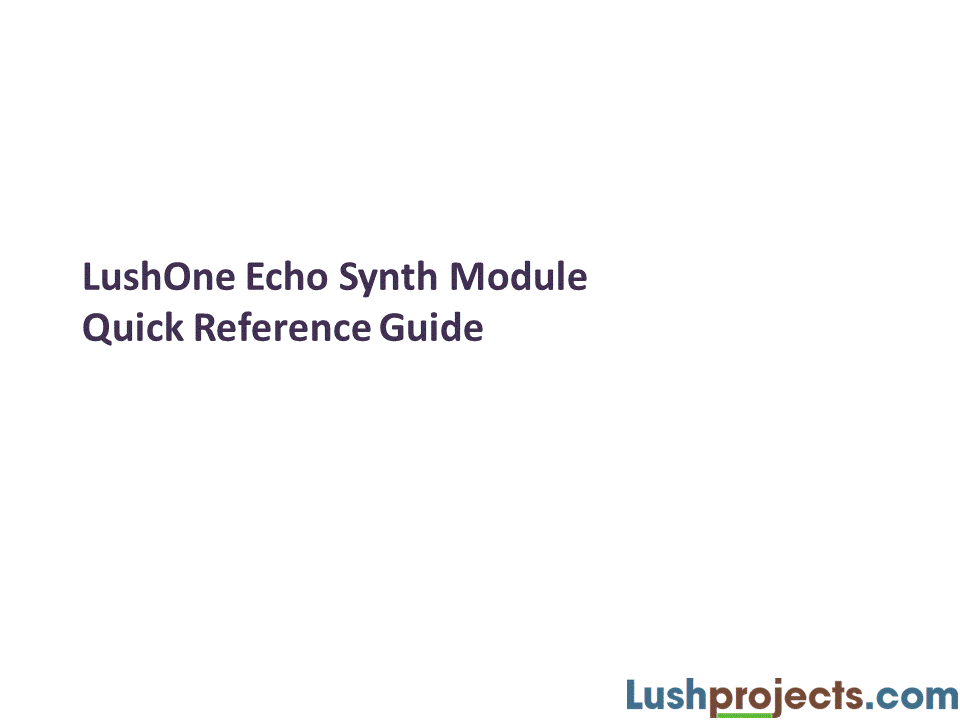 Echo Quick Reference